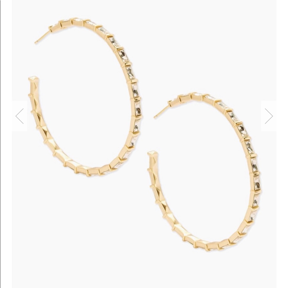 Kendra Scott Gold & Smoky Crystal Thora Hoops
